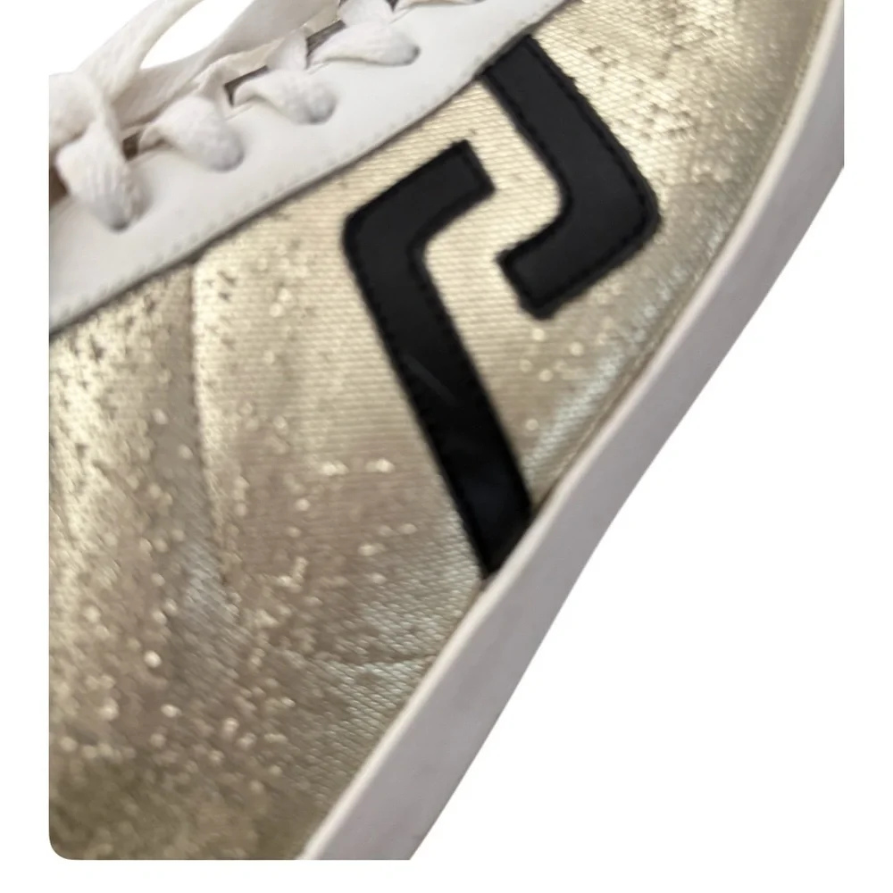 Rollie Prime D100240 Women's Metallic Leather Gold Sneakers Size 9
